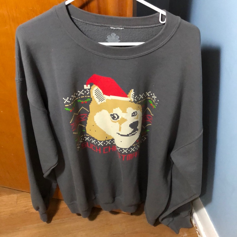 Doge Christmas Sweatshirt TeeFury Size XL